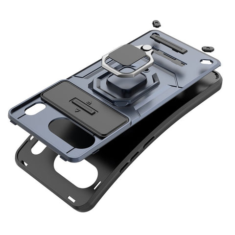 For OnePlus Nord 4 Case PC+TPU Kickstand Phone Protector with Lens Cover