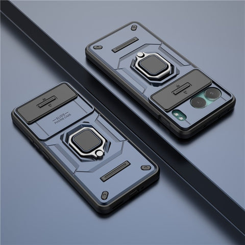 For OnePlus Nord 4 Case PC+TPU Kickstand Phone Protector with Lens Cover