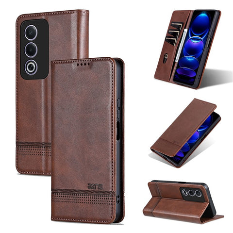 AZNS For Oppo A3 Pro (Global) 5G / K12x 5G (India) Case Cowhide Texture PU Leather Wallet Phone Cover