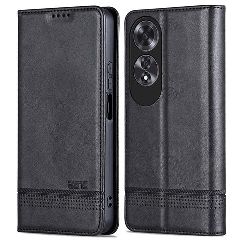 AZNS For Oppo A60 4G Case Cowhide Texture PU Leather Wallet Phone Cover
