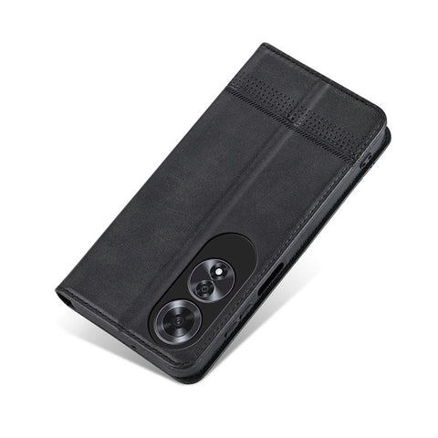 AZNS For Oppo A60 4G Case Cowhide Texture PU Leather Wallet Phone Cover