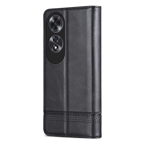 AZNS For Oppo A60 4G Case Cowhide Texture PU Leather Wallet Phone Cover