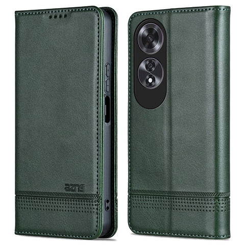 AZNS For Oppo A60 4G Case Cowhide Texture PU Leather Wallet Phone Cover