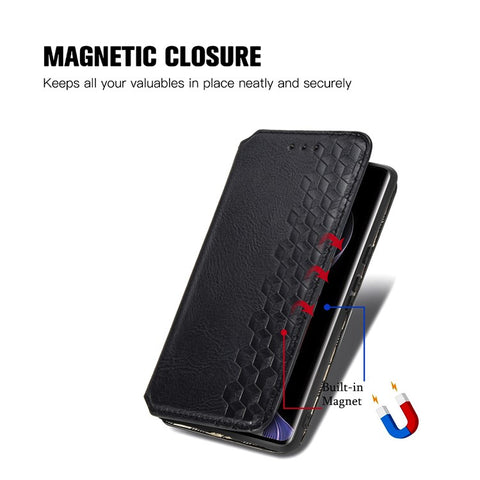 For vivo V40 5G PU Leather Case Rhombus Imprint Wallet Stand Phone Cover