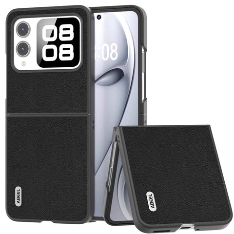 ABEEL For Huawei nova Flip 5G Case Anti-Scratch Genuine Cow Leather Back Phone Cover