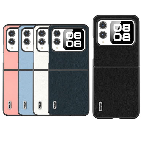 ABEEL For Huawei nova Flip 5G Case Anti-Scratch Genuine Cow Leather Back Phone Cover