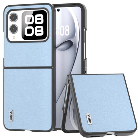 ABEEL For Huawei nova Flip 5G Case Anti-Scratch Genuine Cow Leather Back Phone Cover