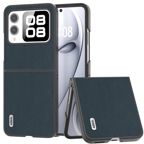 ABEEL For Huawei nova Flip 5G Case Anti-Scratch Genuine Cow Leather Back Phone Cover