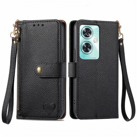 For OnePlus Nord N30 SE 5G Case RFID Blocking Zipper Pocket Leather Wallet Phone Cover