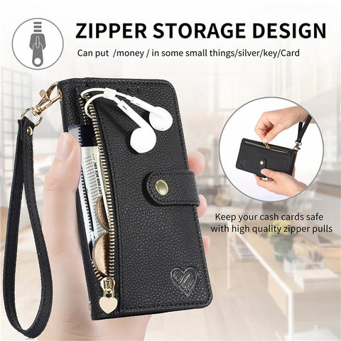 For OnePlus Nord N30 SE 5G Case RFID Blocking Zipper Pocket Leather Wallet Phone Cover
