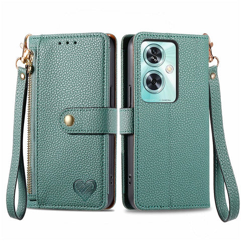 For OnePlus Nord N30 SE 5G Case RFID Blocking Zipper Pocket Leather Wallet Phone Cover