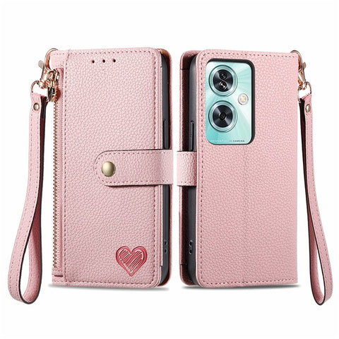 For OnePlus Nord N30 SE 5G Case RFID Blocking Zipper Pocket Leather Wallet Phone Cover