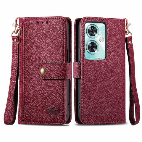 For OnePlus Nord N30 SE 5G Case RFID Blocking Zipper Pocket Leather Wallet Phone Cover