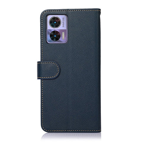KHAZNEH For Motorola Edge 30 Neo 5G RFID Blocking Litchi Texture PU Leather Phone Case Stand Wallet Folio Flip Cover