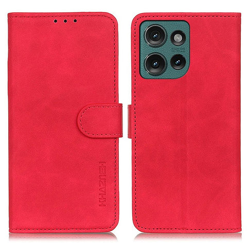 KHAZNEH For Motorola Edge 50 5G Case Retro PU Leather Wallet Stand Phone Cover