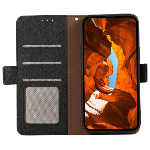 ABEEL For Motorola Edge 50 5G Case Litchi Texture Leather RFID Blocking Phone Cover