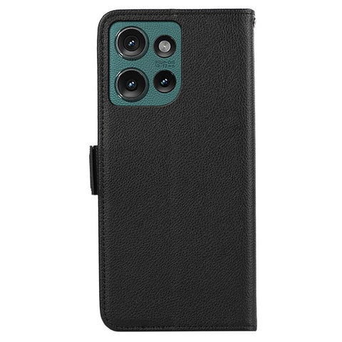ABEEL For Motorola Edge 50 5G Case Litchi Texture Leather RFID Blocking Phone Cover