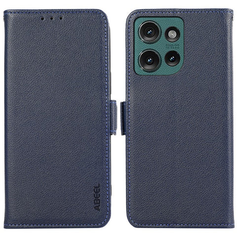 ABEEL For Motorola Edge 50 5G Case Litchi Texture Leather RFID Blocking Phone Cover
