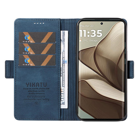 YIKATU YK-005 For Motorola Edge 50 5G Case PU Leather Wallet Phone Cover Skin Touch Feeling