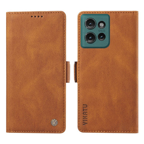 YIKATU YK-005 For Motorola Edge 50 5G Case PU Leather Wallet Phone Cover Skin Touch Feeling