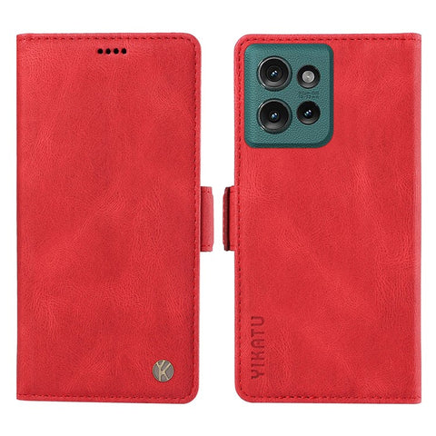 YIKATU YK-005 For Motorola Edge 50 5G Case PU Leather Wallet Phone Cover Skin Touch Feeling