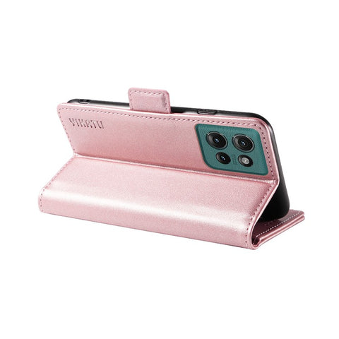 YIKATU YK-003 For Motorola Edge 50 5G Case Wallet Stand Leather Phone Cover Side Buckle