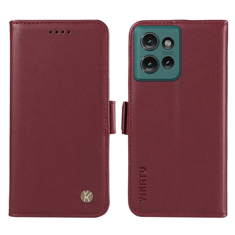YIKATU YK-003 For Motorola Edge 50 5G Case Wallet Stand Leather Phone Cover Side Buckle