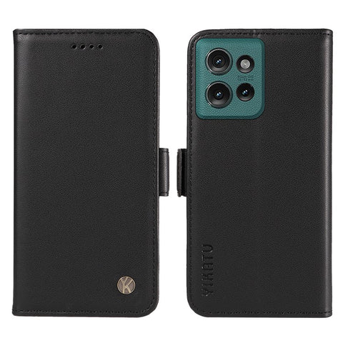 YIKATU YK-003 For Motorola Edge 50 5G Case Wallet Stand Leather Phone Cover Side Buckle