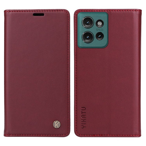 YIKATU YK-001 For Motorola Edge 50 5G Case Stand Leather Phone Cover Strong Magnetic Closure