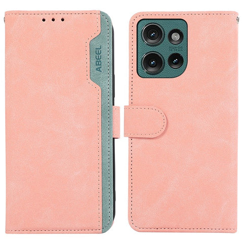 ABEEL For Motorola Edge 50 5G Case Color Splicing Leather Flip Phone Cover RFID Blocking