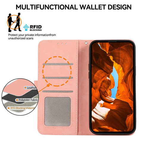 ABEEL For Motorola Edge 50 5G Case Color Splicing Leather Flip Phone Cover RFID Blocking