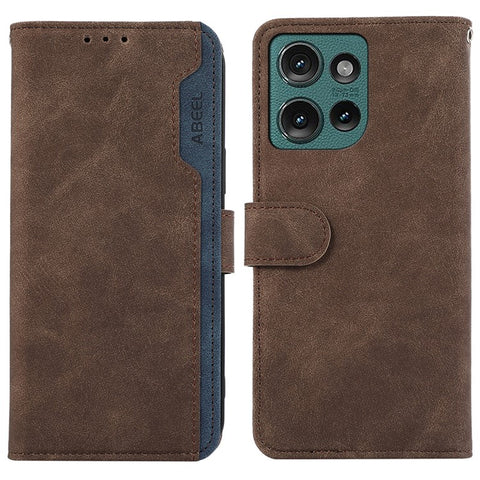 ABEEL For Motorola Edge 50 5G Case Color Splicing Leather Flip Phone Cover RFID Blocking