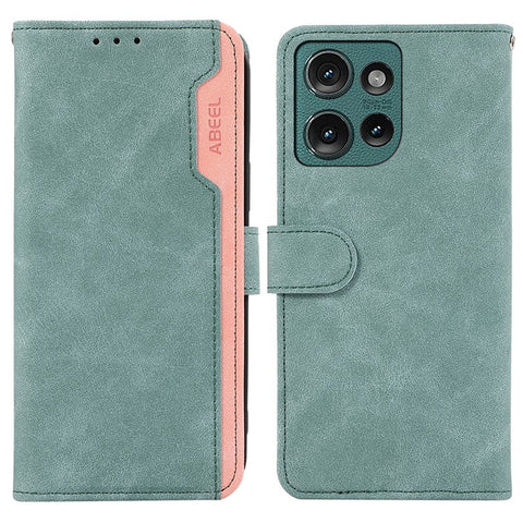 ABEEL For Motorola Edge 50 5G Case Color Splicing Leather Flip Phone Cover RFID Blocking