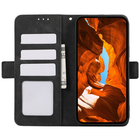 ABEEL For Motorola Edge 50 5G Case PU Leather Folio Stand View RFID Blocking Phone Cover