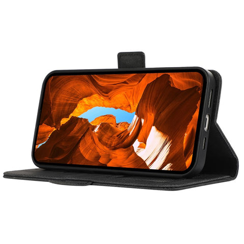 ABEEL For Motorola Edge 50 5G Case PU Leather Folio Stand View RFID Blocking Phone Cover