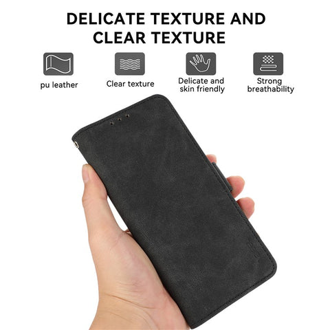 ABEEL For Motorola Edge 50 5G Case PU Leather Folio Stand View RFID Blocking Phone Cover