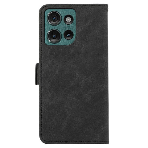 ABEEL For Motorola Edge 50 5G Case PU Leather Folio Stand View RFID Blocking Phone Cover