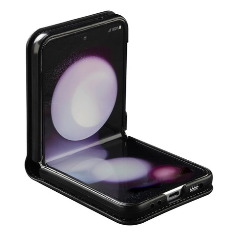 LC.IMEEKE for Samsung Galaxy Z Flip3 5G Case Leather+PC Phone Cover with Straps Card Slots