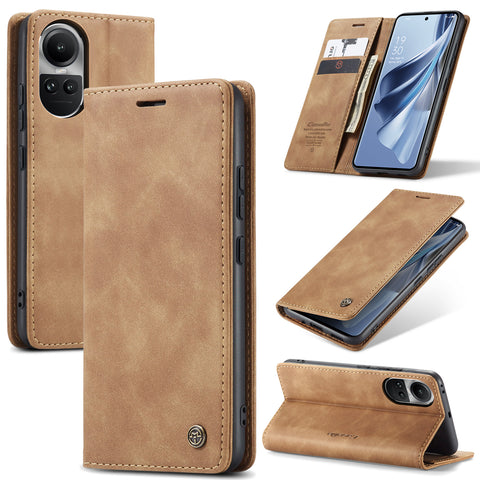 CASEME For Oppo Reno12 Pro 5G (Global) Case  013 Series Card Holder Stand Leather Phone Cover