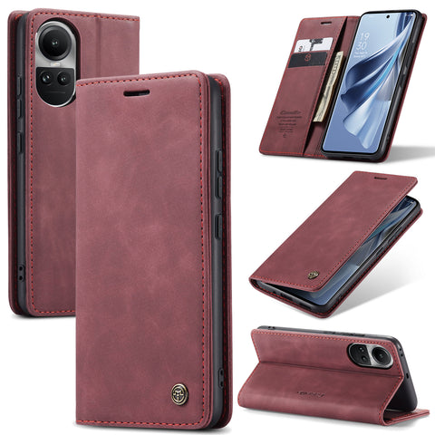 CASEME For Oppo Reno12 Pro 5G (Global) Case  013 Series Card Holder Stand Leather Phone Cover