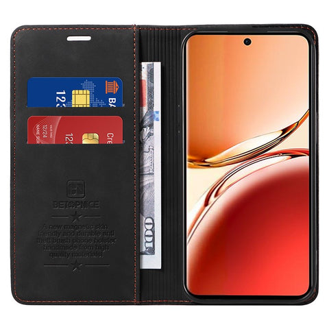 BETOPNICE 003 For Oppo Reno12 F 4G Wallet Case Leather Phone Cover with Stand