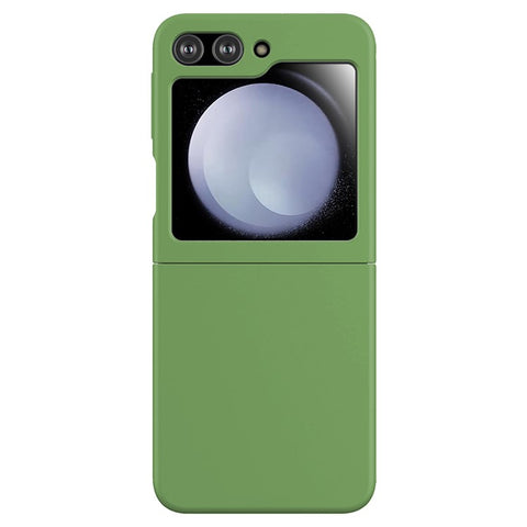 KALEBOL KLB-YTGJ002 For Samsung Galaxy Z Flip 5G Case Solid Color Liquid Silicone+PC Phone Cover