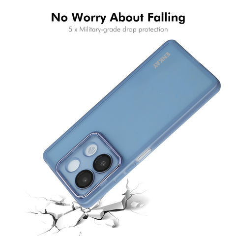 ENKAY HAT PRINCE For Xiaomi Redmi Note 13R Pro 5G   Case Matte TPU Phone Cover with Lens Film + 9H Glass Protector