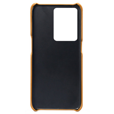 For Oppo A97 5G Protective Phone Case with Dual Card Slots Anti-fall PU Leather Coated Hard PC Back Cover Shell