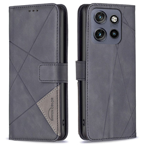 BINFEN COLOR For Motorola Edge 60 Neo 5G / Edge 50 Neo 5G / Moto S50 5G / ThinkPhone 25 5G Phone Cases Wallet Stand Geometry Imprint Leather Cover