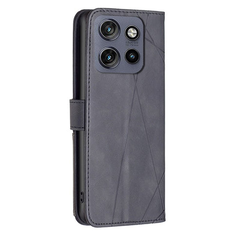 BINFEN COLOR For Motorola Edge 60 Neo 5G / Edge 50 Neo 5G / Moto S50 5G / ThinkPhone 25 5G Phone Cases Wallet Stand Geometry Imprint Leather Cover