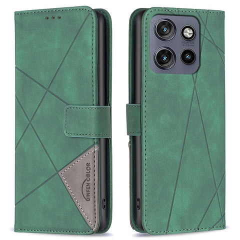 BINFEN COLOR For Motorola Edge 60 Neo 5G / Edge 50 Neo 5G / Moto S50 5G / ThinkPhone 25 5G Phone Cases Wallet Stand Geometry Imprint Leather Cover