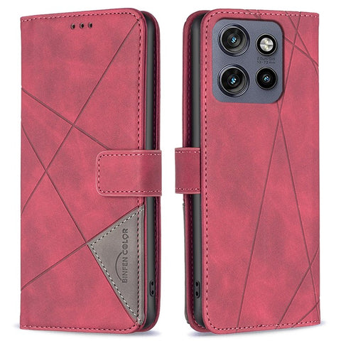 BINFEN COLOR For Motorola Edge 60 Neo 5G / Edge 50 Neo 5G / Moto S50 5G / ThinkPhone 25 5G Phone Cases Wallet Stand Geometry Imprint Leather Cover
