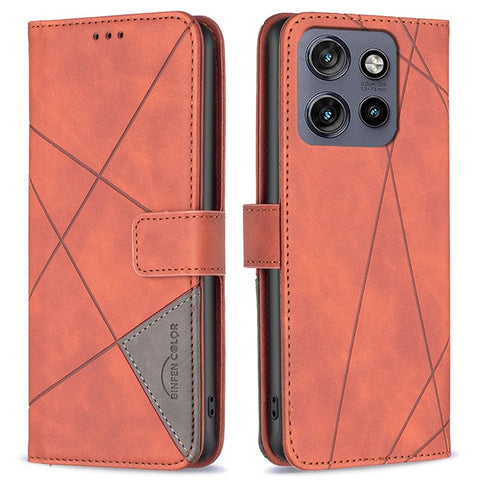 BINFEN COLOR For Motorola Edge 60 Neo 5G / Edge 50 Neo 5G / Moto S50 5G / ThinkPhone 25 5G Phone Cases Wallet Stand Geometry Imprint Leather Cover