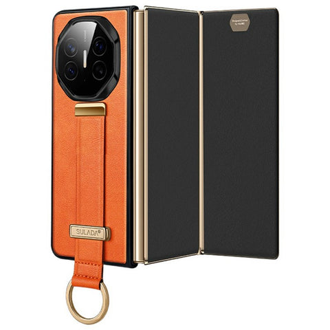 SULADA Fashion Series for Huawei Mate XT Ultimate Case Wristband Kickstand Leather+PC Back Phone Cover
